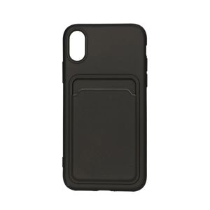 G-Sp iPhone X/XS Silikonskal med Korthållare - Svart Black