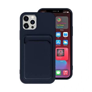G-SP iPhone 13 Pro Max Silikonskal med Korthållare - Blå Blue