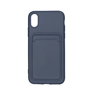 G-Sp iPhone X/XS Silikonskal med Korthållare - Blå Blue