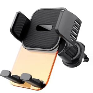Orange biltelefonholder med 360 rotation og nøgleudløsning - kompatibel med iPhone 14 Pro Max og 4-7 tommer smartphones