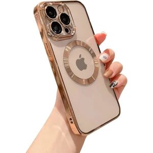 PIKACHU IC til iPhone 13 Pro Max Cover Magnetic Clear med kamerabeskyttelse Fuldstændig beskyttelse MagSafe Elektroplader silikon 6,7 tum - guld