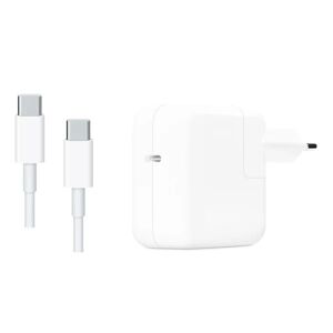 Apple Oplader til MacBook, iPad og iPhone, 30W med USB-C kabel