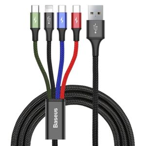 Baseus 4-i-1 USB-kabel til Lightning, 2x USB-C & microUSB 3,5A
