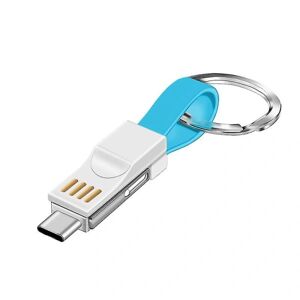 3 i 1 mini nøglering oplader usb kabel Micro usb type C lyskabel