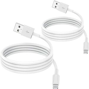 Apple [2-pack] 1 m MFi-certificeret ladekabel, 1 meter Lightning til USB-kabel til iPhone 12/11/11Pro/11Max/ X/XS/XR/XS Max/8/7/6/ iPad 5S/Se