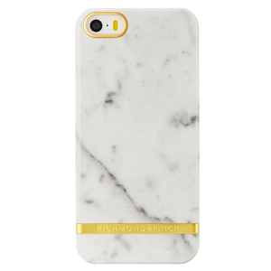 Richmond & Finch Richmond And Finch Carrera White Marble Glossy - Gold iPhone 5/5S/SE Cover (U)