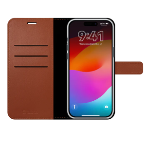 Valenta Book Case Leather Brown - Gel Skin Iphone Se 2020/2022/8