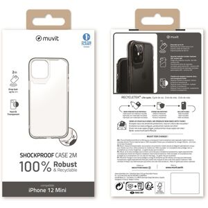 Muvit for change Muvit Recycletek Shockproof 2m Soft Case Transparent Apple Iphone 12 Mini