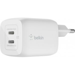 Belkin Boostcharge Pro Dual Port Usb-C Gan 65w Pd 3.0-Oplader