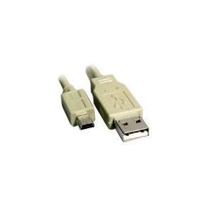 Deltaco 1,0 M, Usb 2.0 A - Mini-B, Han-Han Kabel