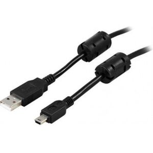 Deltaco 2 M, Usb 2.0 A - Mini-B, Han - Han Kabel