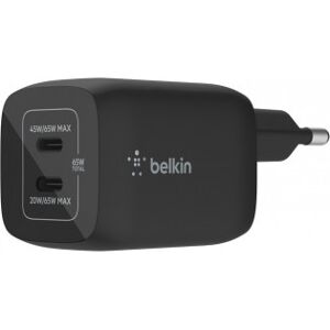 Belkin Boost Charge Pro Dual Port Usb-C Gan 65 W Pd 3.0 – Netopladning
