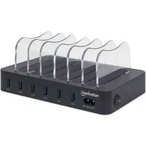 Manhattan 6-Port Usb Opladestation Til Telefoner Og Tablets