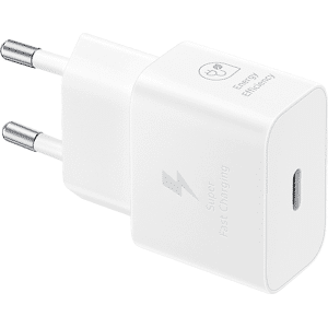 Cargador - Samsung EP-T2510NWEGEU, 25 W, Super Fast Charging, Sin Cable, Blanco