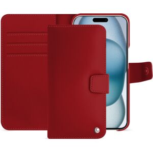 Noreve Funda de piel Apple iPhone 15 Perpétuelle Rouge