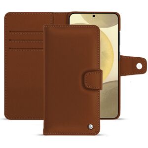 Noreve Funda de piel para cartera Samsung Galaxy S24+ Perpétuelle Marron