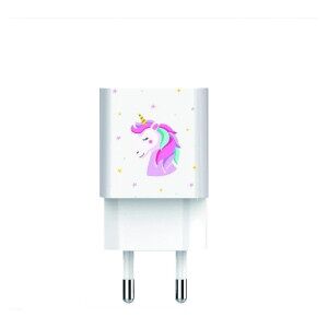 Cargador De Pared Tech One Tech Unicornio Dream Blanco