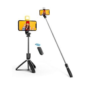Palo selfie con luz led y mando a distancia Ultrapix