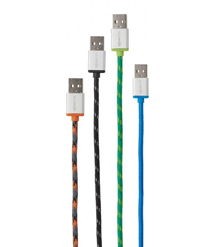 Boompods Cable Retro Trenzado 1m Naranja