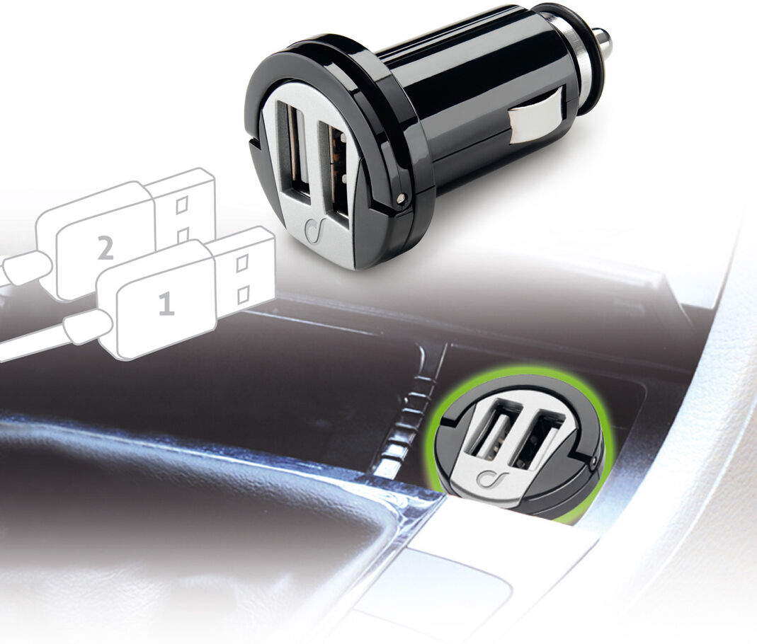 Interphone Cellularline USB Car Charger Dual Adaptador