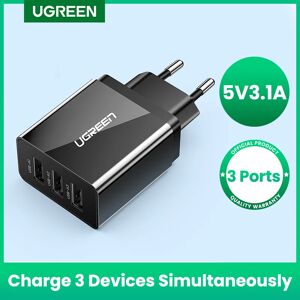 Ugreen — Chargeur USB rapide pour téléphone mobile avec prise EU  adaptateur secteur mural pour