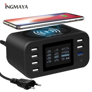 iNGMAYA Station de Charge rapide sans fil Qi 3.0  adaptateur secteur  60W  pour Samsung S9 S8 Mi Nexus LG