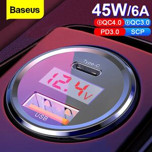 BASEUS Bas192.- Chargeur de voiture USB 4.0 3.0  45W  charge rapide  pour telephone portable  compatible
