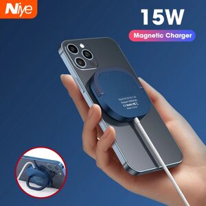 Niye Chargeur magnétique sans fil 15W pour iPhone 14 13 12 Pro Max Mini QI Charge rapide pour Samsung USB