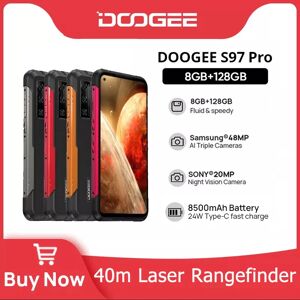 DOOGEE S97 Pro Téléphone robuste 40m Télémètre laser 48MP Quad Camera Téléphone portable Helio G95
