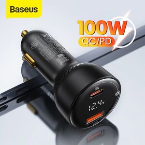 Baseus a chargeur de voiture USB PD 100W  Charge rapide 4.0 QC4.0 QC3.0 Type C  pour iPhone Xiaomi