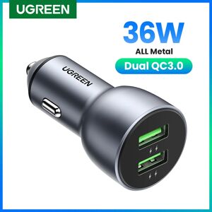 UGREEN – chargeur de voiture rapide 3.0  QC 3.0  USB  pour téléphone portable  Samsung  Xiaomi