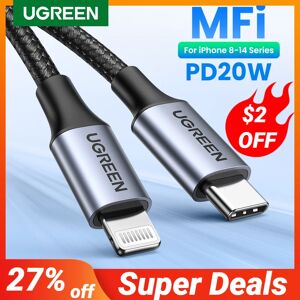 UGREEN – câble USB MFi PD 20W Type C pour recharge rapide  compatible avec iPhone 14 13 12 Pro Max