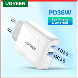 UGREEN – chargeur USB PD36W Quick Charge 4.0/3.0 pour téléphone  Type C  Quick Charge 3.0/4.0  pour