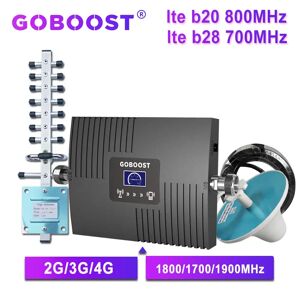 GOBOOST – Répéteur GSM 2G/3G/4G pour réseau de téléphonie mobile  900/1800/2100 amplificateur 700