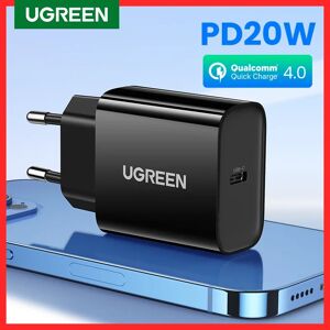 UGREEN – chargeur PD 20W USB type-c Quick Charge 4.0/3.0 QC  pour téléphone iPhone