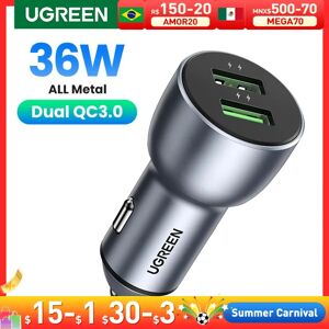 UGREEN ? chargeur de voiture 36W QC Quick Charge 3.0 pour Samsung  Charge rapide pour telephone