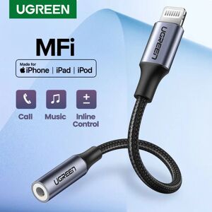 UGREEN – adaptateur MFi Lightning vers Jack 3.5mm  câble Aux pour iPhone 12 Mini 11 Pro Max 8 7