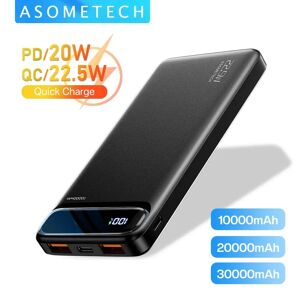 ASOMETECH Chargeur Portable 20000mAh 22.5W SCP  batterie externe 10000 mAh PD 20W  charge rapide pour iPhone