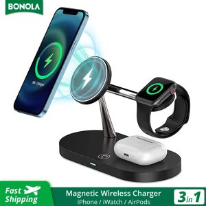 Bonola-Chargeur magnétique sans fil 5 en 1  pour iPhone 15pro/14/13  pour Apple Watch/Airpods Pro