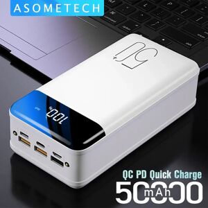 ASOMETECH Power Bank  50000 mAh  QC PD 3.0  charge rapide  batterie externe 50000 mAh  pour iPhone Xiaomi