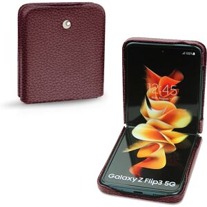 Noreve Coque cuir Samsung Galaxy Z Flip3 Ambition Lie de vin