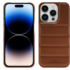 Noreve Coque matelassée Apple iPhone 15 Pro Évolution Marron PU