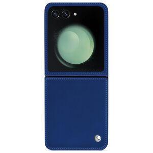 Noreve Coque cuir Samsung Galaxy Z Flip5 Perpétuelle Bleu océan