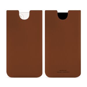 Noreve Pochette cuir Apple iPhone 15 Plus Évolution Marron PU