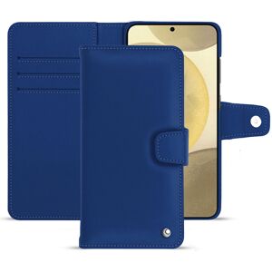 Noreve Étui portefeuille cuir Samsung Galaxy S24+ Perpetuelle Bleu ocean