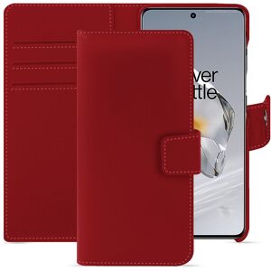 Noreve Étui portefeuille cuir Oneplus 12 Évolution Rouge PU