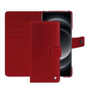 Noreve Étui portefeuille cuir Xiaomi 14 Ultra Perpetuelle Rouge