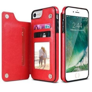 Etui En Cuir De Luxe Pour I-Phone Multi-Usage - Rouge Pour iPhone 7 Plus - Publicité