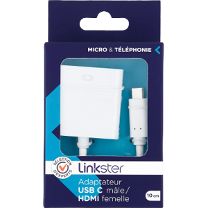 Adaptateur USB C 3.1 mâle/HDMI 2.0/60Hz femelle - Sélection d’Experts - Linkster - Publicité