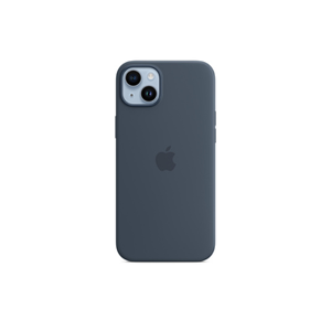Apple Coque en silicone avec MagSafe pour iPhone 14 Plus - Bleu orage - Publicité